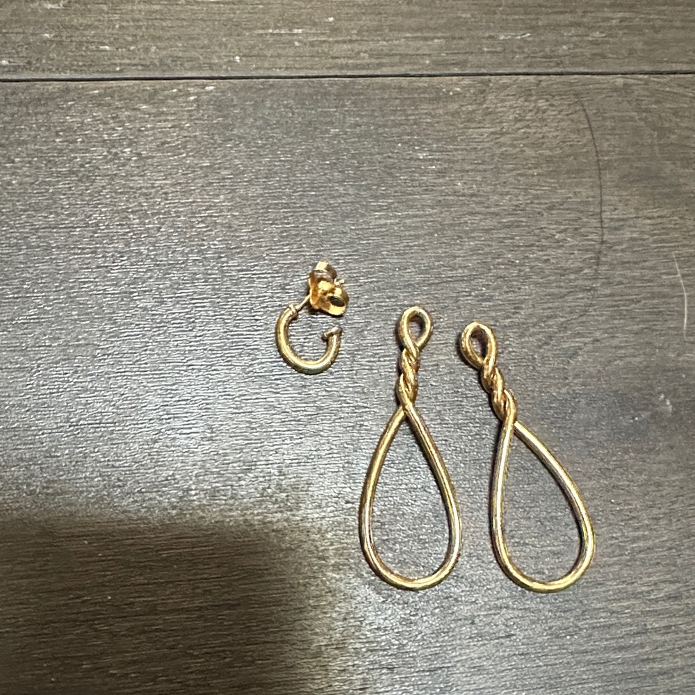 DAVID YURMAN Gold continuance Drop Earrings